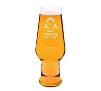 Maverton Customisable Beer Glass - Large Capacity 400ml Cup - Exceptional Design - Men’s Gift - Fantastic Birthday Gift Idea for Beer Enthusiast - Fathers Day Valentines Day - Simple
