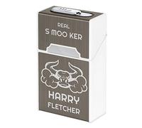 Maverton Customisable Cigarette Box for man - Storage Box for him - USB Lighter - 2 in 1 Set - For Any Occasion - Rechargeable - Stainless Steel Case - For Birthday - Initials