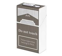 Maverton Customisable Cigarette Box for man - Storage Box for him - USB Lighter - 2 in 1 Set - For Any Occasion - Rechargeable - Stainless Steel Case - For Birthday - Let’s Get Lit
