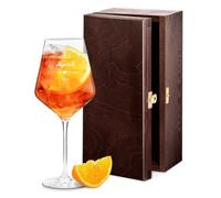 Maverton Customised Aperol Spritz Cocktail Glass with Engraving - Birthday Gifts for Women - Unique Gifts for Her - Perfect Presents for Grandma, Mom, Friend, Lady - 350ml or 530ml - Hello