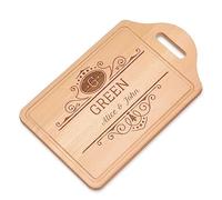 Maverton Customised Cutting Board for Couples - Personalized Chopping Desk for Wedding - Butcher Block for Newlyweds - Wooden Serving Tray for Anniversary - Home Accessory - Initial
