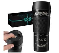 Maverton Customised Travel Mug for her, Engraved Mug for Girl, Wreath