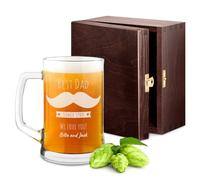 Maverton Customised Tumbler Beer Glass - The Best Present Idea for Men - Beer Lover - for Fun and Everyday Use - Christmas & Father’s Day - Valentine’s Day - Birthday - Father’s Day