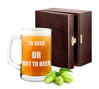Maverton Customised Tumbler Beer Glass - The Best Present Idea for Men - Beer Lover - for Fun and Everyday Use - Christmas & Father’s Day - Valentine’s Day - Birthday