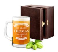 Maverton Customised Tumbler Beer Glass - The Best Present Idea for Men - Beer Lover - for Fun and Everyday Use - Christmas & Father’s Day - Valentine’s Day - Birthday -