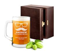 Maverton Customised Tumbler Beer Glass - The Best Present Idea for Men - Beer Lover - for Fun and Everyday Use - Christmas & Father’s Day - Valentine’s Day - Birthday - The Coolest