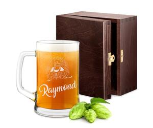 Maverton Customised Tumbler Beer Glass - The Best Present Idea for Men - Beer Lover - for Fun and Everyday Use - Christmas & Father’s Day - Valentine’s Day - Birthday - Christmas Gifts - Name