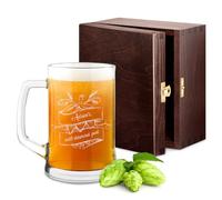Maverton Customised Tumbler Beer Glass, Valentine’s Day, Well-Deserved | The Best Present Idea for Men, Beer Lover, for Fun and Everyday Use, Christmas & Father’s Day, Birthday
