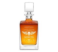 Maverton Customised Whiskey Decanter for Man - Stylish Carafe for him - Stylish Glass Bottle for Gentleman - Engraved Glassware for dad - Personalised Barware for Birthday - Legend