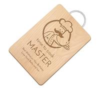 Maverton Customised Wooden Chopping Board for Man - Personalised Wooden Tray for Birthday - Kitchen Accessory for Chef - Cheese Board with Handle - Wooden Board for him - Man