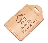 Maverton Engraved Cutting Board for Woman - Personalized Beech Serving Tray for Birthday - Butcher Block for Ladies - Wooden Chopping Board for Mum - Kitchen Accessory - Hobby
