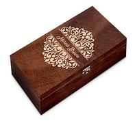 Maverton Exclusive Wine Box with Engraving for Man - Sommelier Wooden Presentation Box - 2 Separate Wine Cases - Outstanding Box for him - Name