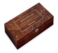 Maverton Exclusive Wine Box with Engraving for Man - Sommelier Wooden Presentation Box - 2 Separate Wine Cases - Outstanding Box for him - Your Message