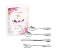 Maverton Kids Silverware in a Wooden Box - Personalised Animals, Fairy