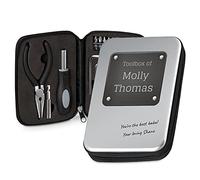 Maverton Mini Tool Set in a Personalised Aluminum Box - at-Home Personalised Toolbox for Woman - Birthday Gift - for Female Tinkerers - Best