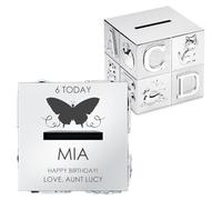 Maverton Money Saving Tin, Personalised Cash Box for Saving, Happy