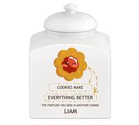 Maverton Overprinted Cookie Jar for man - Kitchen Container with Lid - Ceramic Candy Container for Birthday - Storage Jar for Biscuits - Accessory for him - Solid Food Storage - PASTRY