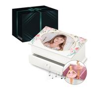 Maverton Personalised Ballerina Box for Little Princess - Treasure Drawer for Women - Wooden Jewellery Organiser with Your Photo - White Birthday Gift for Her - Mirror