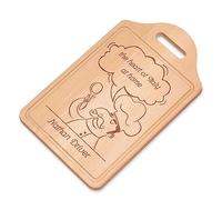 Maverton Personalised Chopping Board for Man - Customized Beech Serving Tray for Chef - Butcher Block for him - Engraved Wooden Tray for Birthday - Kitchen Gadgets for dad - Cooking