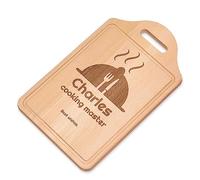 Maverton Personalised Chopping Board for Man - Customized Beech Serving Tray for Chef - Butcher Block for him - Engraved Wooden Tray for Birthday - Kitchen Gadgets for dad - HOT Dish