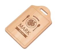 Maverton Personalised Chopping Board for Man - Customized Beech Serving Tray for Chef - Butcher Block for him - Engraved Wooden Tray for Birthday - Kitchen Gadgets for dad - Spaghetti