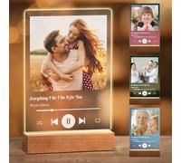 Maverton Personalised Spotify LED Photo Frame for couple - Custom Light Plaque for Christmas - HD Plexiglass - Led Photo Decoration for pair - christmas gifts - Light Display Frame for Anniversary