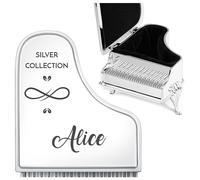 Maverton Personalised Stainless Steel Piano Box for woman - Treasure Box for connoisseur - Customised Jewellery Box with Piano Design For Birthday - Piano storage box for girl - Angel