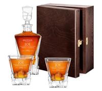 Maverton Personalised Whiskey Decanter and 2/4/ 6 Glasses for Man - Elegant Whisky Set for him - Ice Cubes Model - Stylish barware for Birthday - for Whisky connoisseurs - Brother