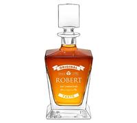 Maverton Personalised Whiskey Decanter for Man - Elegant Geometric Carafe for him - Geometric Model - Engraved Glassware for dad - Barware for Birthday - for Connoisseur - Original -