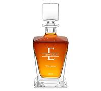 Maverton Personalised Whiskey Decanter for Man - Elegant Geometric Carafe for him - Geometric Model - Engraved Glassware for dad - Barware for Birthday - for Connoisseur - Classy -