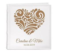 Maverton - Photo Album with writing space - Engraved photo book - Photo storage for 200 pictures - Great gift idea - Customized present for wedding - DECORATIVE