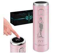 Maverton Pink Travel Mug for her - Personalized 400 ml Tumbler - Tea Thermos with Engraving - Perfect Coffee Cup for Women - Stainless Steel Insulated Cup - Smart Tumbler for Girl - Model