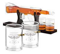 Maverton Rifle-Shaped Whiskey Decanter + a Set of 4 Whiskey, Living Legend