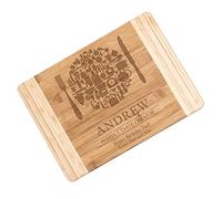 Maverton Serving Platter for Man - 35 x 25 cm Chopping Board for him - Personalised Cutting Board - Bamboo Tray- for Birthday- Bamboo Board with customisation - for Chef - Creator