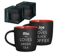 Maverton Set of 2 Cups for Friends, Customised Couple Mug Set, Love