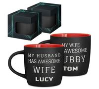 Maverton Set of 2 Cups for Friends, Customised Couple Mug Set, Marriage