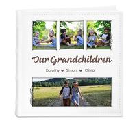 Maverton Slip-In Photo Album for couples - Engravable white cover with stylish design - Wedding gift - Anniversary present - Personalized album for parents - GRANDCHILDREN