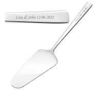 Maverton Stainless Steel Pie and Cake Server for Couples - Personalized Cake Spatula - Pie Slice Cake Knife with Customisation - for Wedding - Kitchen Accessory for Home - Couple