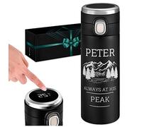 Maverton Thermal Mug for Man - Customisable 400 ml Travel Tumbler for him - Coffee On The Go - Mens Gadgets - Coffee Mug for Birthday - Personalised Tumbler for boy - Mountain