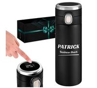 Maverton Thermal Mug for Man - Customisable 400ml Travel Tumbler for him - Coffee On The Go - Mens Gadgets - Coffee Mug for Birthday - Personalised Tumbler for boy - Shark