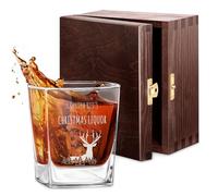 Maverton Universal Whiskey Glass - Personalised Tumbler for Whiskey and Scotch - Drinking Glass Cup - Personalised Whisky Gifts for Man - Stylish Item idea for Christmas - Liqueur