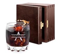 Maverton Universal Whiskey Glass - Personalised Tumbler for Whiskey, Bourbon and Scotch - Drinking Glass Cup - Personalised Whisky Gift for Men - Gift idea - Name and Letter
