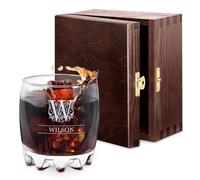 Maverton Universal Whiskey Glass - Personalised Tumbler for Whiskey, Bourbon and Scotch - Drinking Glass Cup - Personalised Whisky Gift for Men - Gift idea - Surname