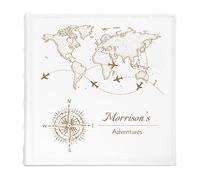 Maverton White Cover Album for Family - Slip-in Photo Album for Christmas - Engravable Photo Book for Anniversary - 100 Pages to Fill in - Personalised Album for Pair - for Them - MAP