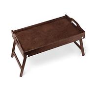 Maverton Wooden Laptop Bed Table - Foldable Lap Bed Stand - Decorative Pinewood Serving Tray - Gift idea for Man - Birthday Present for Woman