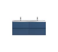 Mavesyn Contemporary 4 Drawer Wall Hung Vanity Unit with Basin, Dark Blue, 1200mm