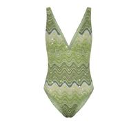 Mavi Classical Band Triangle One-piece Swimsuit Rachel - female - MC2 Saint Barth - Swimsuits - Green - M - Swimwear M