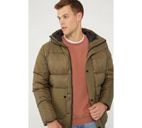 Mavi Men Jacket Short Hooded Coat Lightly Lined Green