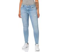 Mavi Women's Adriana Mid-Rise Jeans, Super Skinny Lt Destroyed Denim Light...