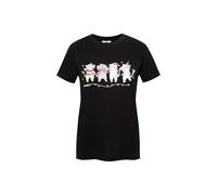 Mavi Women's Dancing Cat Tee T-Shirt, Black, S